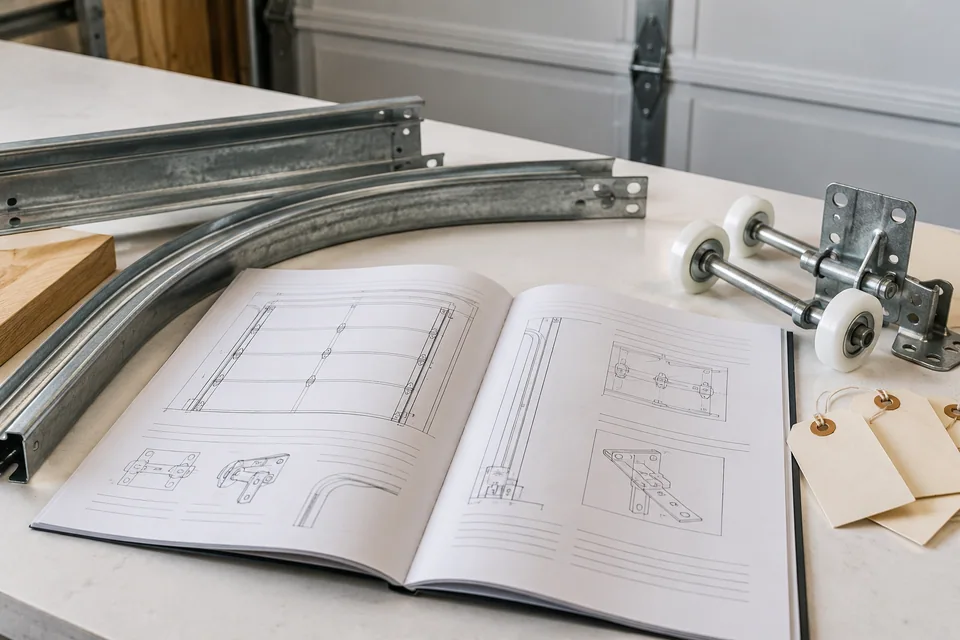 Garage operating components and installation planning documents